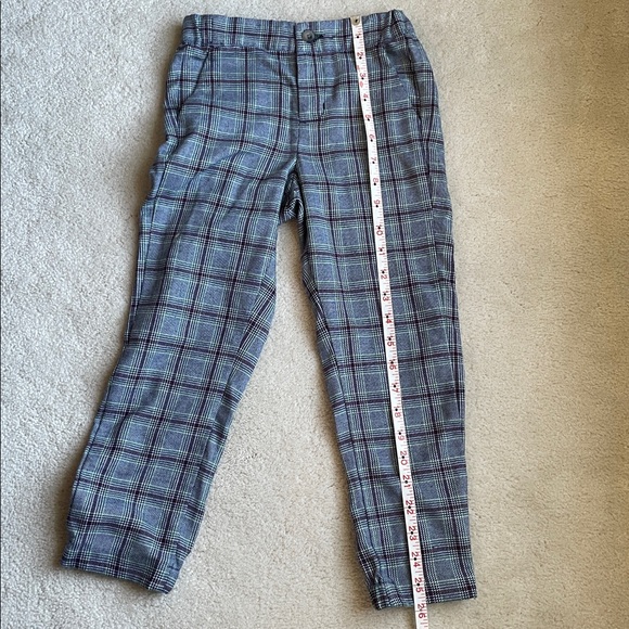 Janie and Jack Gray Plaid Jogger Dress Pants Boys Size 6 - Picture 8 of 10